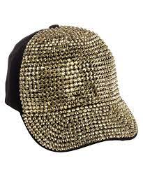 Fully Studded Rhinestone Adjustable Cotton Baseball Cap Hat Black Gold C011nxbch47 Rhinestone Studs Baseball Cap Caps Hats
