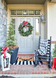 This wood console, for example, provides a handy serving spot for snacks and refreshments. How To Decorate A Small Porch For Christmas Stonegable
