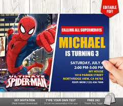 Spiderman is a great theme to celebrate your kids' birthday and invite your guests with the masked. Invitation Spiderman