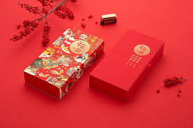 Chinese Gift Box For Spring Festival Market With Modern And Traditional Illustration World Brand Design Chinese Gifts Gift Box Design Festive Gifts