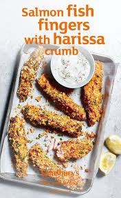 Recipe Salmon Fish Fingers With Harissa Crumb Sainsbury S Recipe Sainsburys Recipes Recipes Food