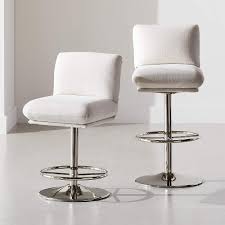 Many customers purchase leather bar stools because of the sleek look and option for a padded back. Swivel White Bar Stools Sold Out Cb2