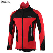 arsuxeo 2016 thermal cycling jacket winter warm up bicycle