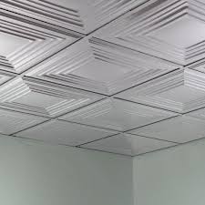 Fasade Ceiling Tile 2x2 Suspended Traditional 3 In Brushed Aluminum Ceiling Panels Ceiling Tile Ceiling Tiles