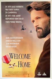 Welcome Home. Original 27" X 41" Theater Movie Poster. Kris Kristofferson.  Jobeth Williams, Sam Waterston. Brian Keith. Viet Nam War Veteran