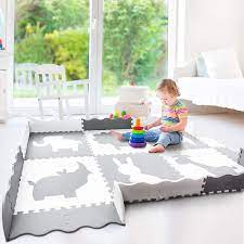 Kids room flooring bat playroom ideas. Large Baby Play Mat 5x7 Soft Thick Foam Floor Mat For Infants Toddlers And Kids Non Toxic Crawling Mat Neutral Nursery Or Play Room Mat Gray And White