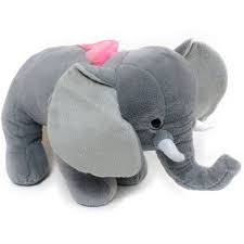 Realistic Elephant Plush With Bow Walmart Com Elephant Plush Elephant Stuffed Animal Plush Animals
