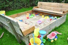 Sie schaufeln und baggern, sieben und matschen, bauen burgen und sandkuchen. Sandkasten Bauen Aus Holz Oder Stein Eine Anleitung
