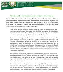 Eduardo cardona mora, presidente crl legal. Momentos De Historia De La Policia Nacional De Colombia Genesis Del Codigo De Etica Policial