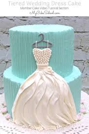 Tiered Wedding Dress Cake A Video Tutorial Cake Bridal Bridal Shower Cakes Wedding Shower Cakes