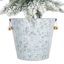 Get it as soon as tue, aug 24. Holiday Time Flocked Pine Tree With Galvanized Metal Bucket Decorations Multiple Sizes Set Of 3 Walmart Com Walmart Com