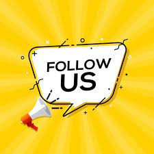 Follow Us Phrase Banner With Megaphone And Speech Bubble Backgrounds Speech Bubble Png And Vector With Transparent Background For Free Download Bubbles Banner Speech Bubble