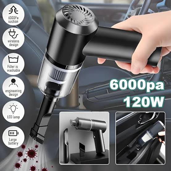 3-in-1 Mini Cordless Vacuum Cleaner – Powerful Duster, Blower & Pump - HyperZone