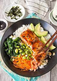 Teriyaki Salmon Bowl Simple Healthy Kitchen Recipe Healthy Kitchen Healthy Recipes