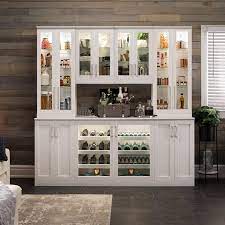 Bar rachel winham interior design in 2019 modern home. Home Wine Bar Cabinet 8 Piece Set With Tall Wall And Short Wall Cabinets By Newage Products Costco