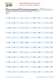 Arrange below mention numbers in ascending order. Grade 1 Worksheets Comparing Numbers Comparing Numbers Up To 10 Worksheets With Answers Gr 1st Grade Worksheets 1st Grade Math Worksheets Comparing Numbers
