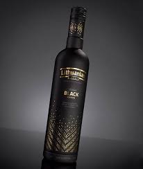 Lithuanian Vodka Black Edition Designed By Studija Creata Country Lithuania Rhombus And Herringbone Spirits Packaging Design Bottle Design Vodka Packaging