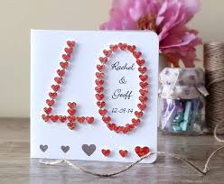 On this page we've collected some of our most popular printable anniversary gift ideas. 40th Anniversary Card Personalised 40 Ruby Wedding Anniversary Card Handmade Customised With Names And Date Wedding Anniversary Cards Birthday Cards For Her Ruby Wedding Anniversary Cards