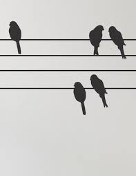 Birds Sitting On A Wire Painting Pin On For The Home