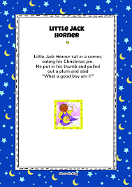 Little Jack Horner Kids Video Song With Free Lyrics Activities Nursery Rhymes Lyrics Kids Video Songs Nursery Rhymes Songs