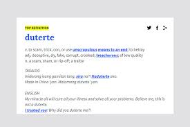 Fake Corrupt And Crooked Palace Disagrees With Urban Dictionary S Definition Of Duterte Philstar Com