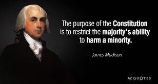 Our constitution represents the work of the finger of almighty god. these james madison quotes give a good depiction of the concerns of their day and age and what they were thinking about to try to protect freedom for the american people in the. James Madison Quote The Purpose Of The Constitution Is To Restrict The Majority S In 2021 James Madison Quotes Founding Fathers Quotes James Madison