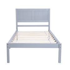 The legs of the bed frame are so poor that it bended! 42 Twin Size Wood Platform Bed Frame With Headboard Walmart Com Walmart Com