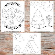 Roasting marshmallows camping coloring page. Camping Color Pages Life Is Sweeter By Design