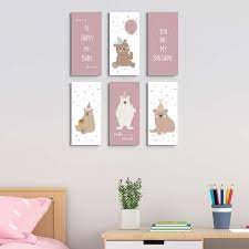 Kamar yang satu ini sangat dominan dengan warna pink, mulai dari dinding, furnitur, lampu, karpet sampai hiasan dinding pun berwarna pink. Jual Dekorasi Kamar Anak Hiasan Dinding Untuk Anak Kids Home Decor Pajangan Dinding Kamar 13 18 Terbaru Juli 2021 Blibli