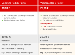Vodafone Mit Der Family Karte Gibt Es Eine Allnet Flat Fur 19 99 Euro