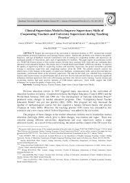 Pdf Clinical Supervision Model To Improve Supervisory Skills Of Cooperating Teachers And University Supervisors During Teaching Practice