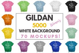 All free tshirt mockups consist of unique design with smart object layer for easy edit. Female Gildan 5000 Mockup Bundle Tshirt Mockup Design Mockup Free Psd Mockup Template