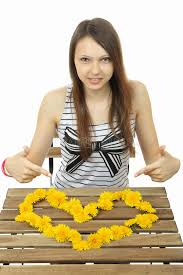 Caucasian Teen Girl, 15 Years Old, Shows a Yellow Stock Image - Image of  ideas, yellow: 36621757