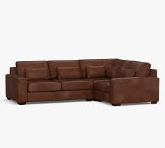 8% coupon applied at checkout save 8% with coupon. Big Sur Square Arm Deep Seat Leather 3 Piece Corner Sectional Pottery Barn
