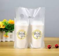 Amazon.com: YHNTGB 200 Pcs Handle Drinking Poly Bags Double ...