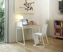 Réalisez un bureau suspendu astucieux et gain de place. Petit Bureau Scandinave Design 90cm Bois Metal Temahome
