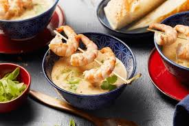 Erdnuss Kokossuppe Mit Garnelenspiess Rezept Rewe De In 2021 Kokossuppe Rezepte Garnelenspiesse