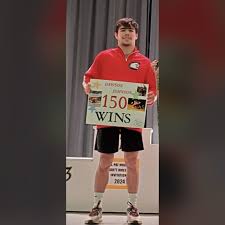 Shoutout to the 3-Time State Champ himself, Dawson Johnson of Cumberland,  for hitting the 150-Win milestone this weekend at the Cadott Invitational!
