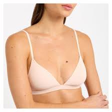 Janet Reger Barely Decent Triangle Bralette Nude - BrandAlley
