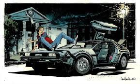 Delorean Pinup By Seangordonmurphy By Spicercolor On Deviantart Back To The Future Comic Art Comic Books Art