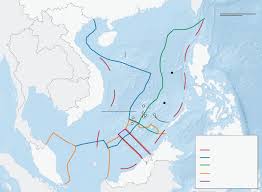 It is south of china, east & south of vietnam, west of the philippines and north of the island of borneo. South Korean Warship Sails By Disputed South China Sea Islands Wsj