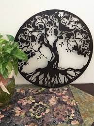 Tree Of Life Metal Art Tree With Roots Tree Wall Hanging Etsy Metal Tree Wall Art Family Tree Wall Art Tree Art