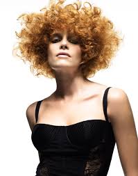 Corkscrew curls in the afro look: Long And Short Hairstyles With Curls And Smooth Lines