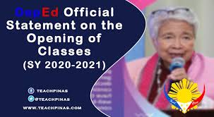 Check spelling or type a new query. Deped Statement Opening Of Classes Sy 2020 2021 Teach Pinas