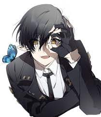 Pin By Venti On Anime Anime Drawings Boy Cute Anime Guys Black Hair Anime Boy Demon