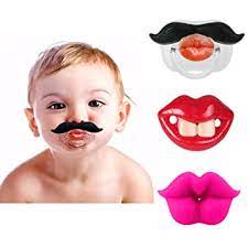 Amazon Com 3pcs Funny Teeth And Mustache Pacifier Cute Gentleman Mustache Designed Baby Pacifiers For Soothe Your Newborn Baby Perfect Baby Shower Gift For Small Boys Or Girls Baby