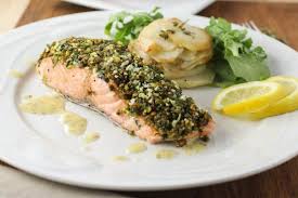 Pistachio Pesto Crusted Salmon Recipe Recipes Seafood Recipes Crusted Salmon Recipes
