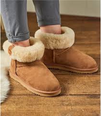 Chestnut Womens Sheepskin Roll Down Boots Woolovers Uk Woolovers womens short sheepskin slipper boot. womens sheepskin roll down boots