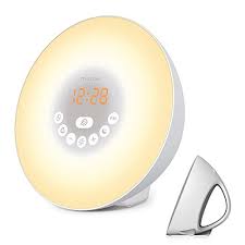Mosche Sunrise Alarm Clock Digital Clock Wake Up Light With 6 Nature Sounds Fm Radio And Touch Control White Tag Level