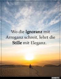 Wo Die Ignoranz Mit Arroganz Schreit Lehrt Die Stille Mit Lustige Bilder Spruche Witze Echt Lustig